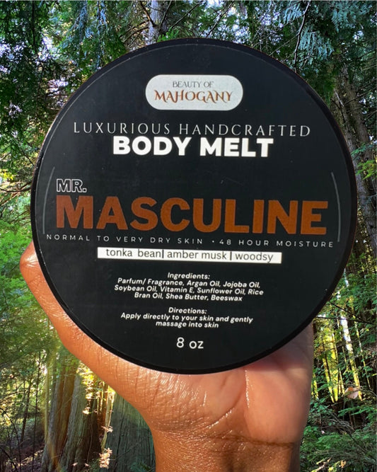 (NEW) Mr. Masculine Body Butter - Tonka Bean and Cedar Scented Men's Moisturizer